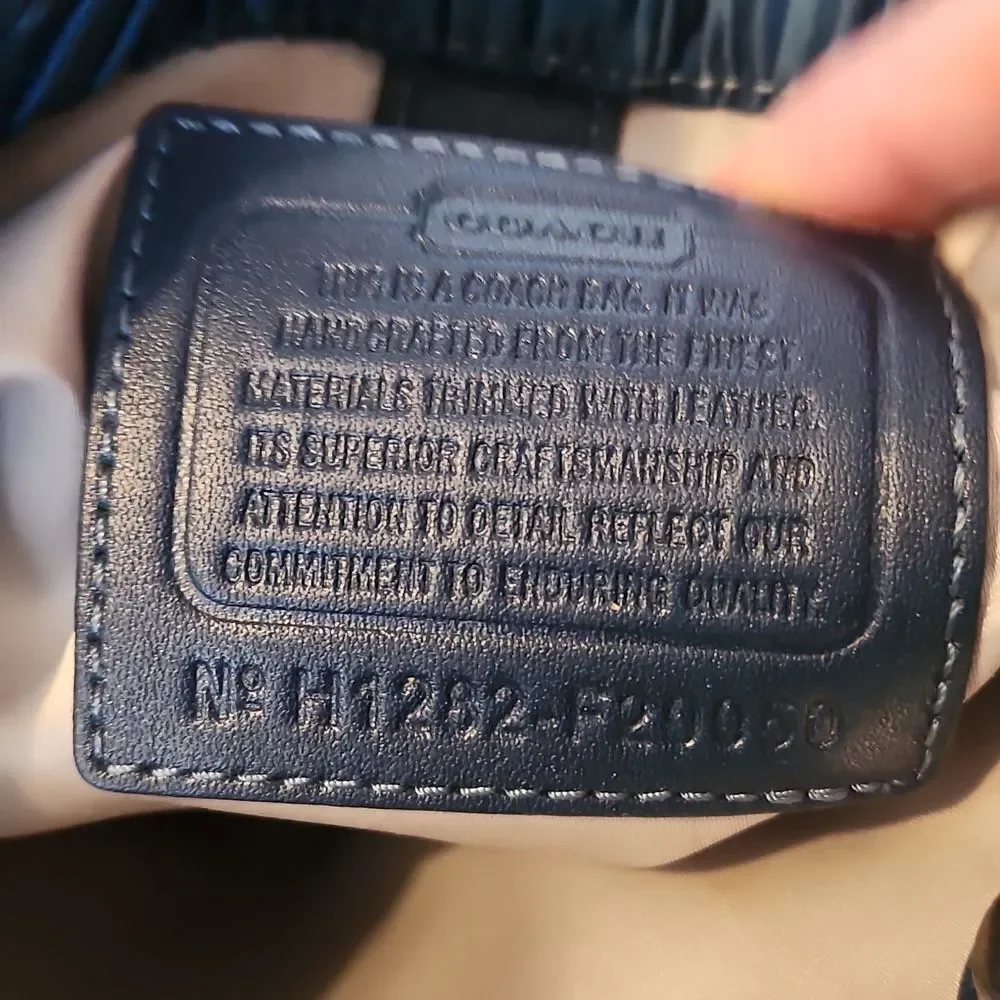 Coach Ashley Navy Textured Bag